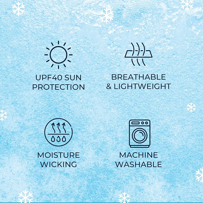 SHAKEitCOOL Original Cooling Towel – Soft, Lightweight, Heat Relief – Perfect for Biking, Running, Yoga, Gym, Gardening – First Down
