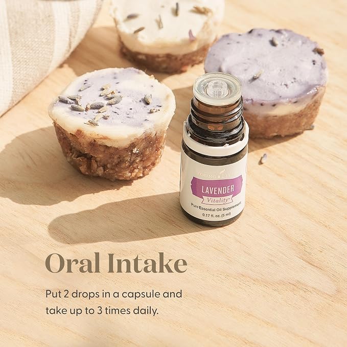 Young Living Vitality Lavender Essential Oil 5ml Bottle | Premium Lavender Essential Oil for Culinary Use, Aromatherapy & Relaxation | Steam Distilled for Flavorful Recipes & Wellness