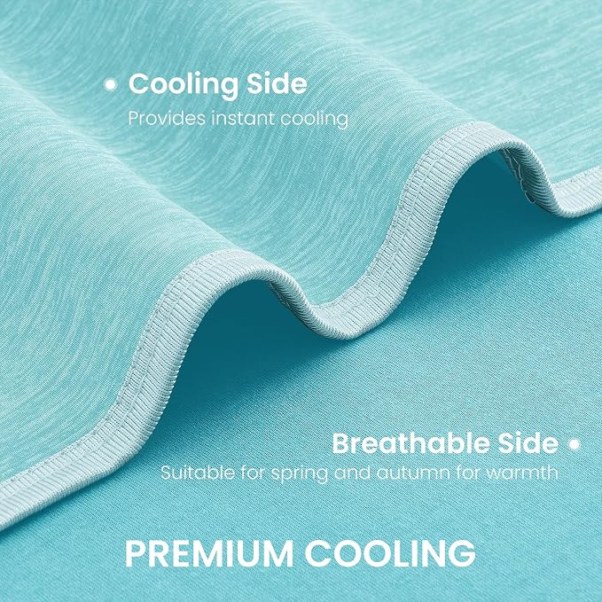 Cooling Blanket(90"x108"King Size) for Night Sweats Absorbs Heat to Keep Adults Cool on Warm Nights, Q-Max 0.5 Cooling Blankets for Hot Sleepers, Ultra-Cool Lightweight Blanket for Bed | Absorbs Heat Cold Summer Blanket for Night Sweats & Menopause Q-M...