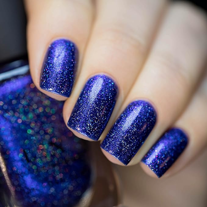 ILNP Downpour - Bold Indigo Blue Holographic Nail Polish