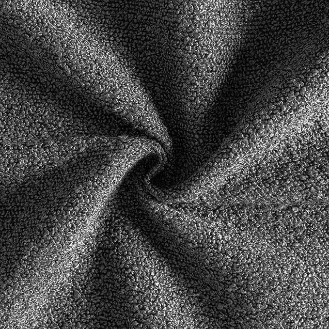 MIULEE 22x22 Decorative Euro Sham Boucle Couch Pillow Covers Charcoal | Set of 2 Textured Neutral Throw Pillow Covers, Accent Solid Pillowcases, Sofa Living Room Home Decor