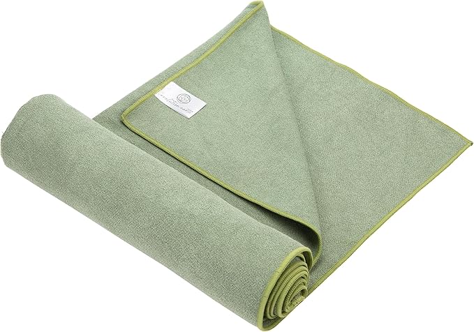 Yoga Mat Towel - Double Sided Microfiber Yoga Towel - Sweat Absorbent Non Slip Hot Yoga Towel - Lightweight, Quick Drying Pilates Mat Towel - 73" x 26", Sage