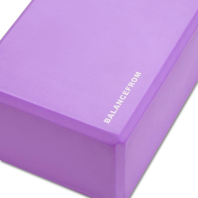 Fitvids Set of 2 High Density Yoga Blocks, 9"x6"x4" Each, Pair, Multiple Colors