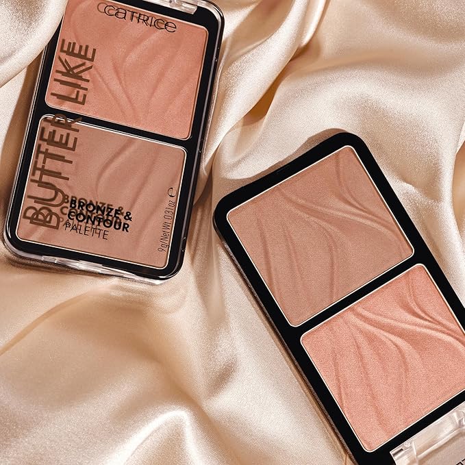 Catrice Butter Like Bronze & Contour Palette | 2-in-1 Ultra-Blendable Bronzer & Contour Duo | Buttery Powder Texture | Vegan & Cruelty Free (020 | Shape It My Way)