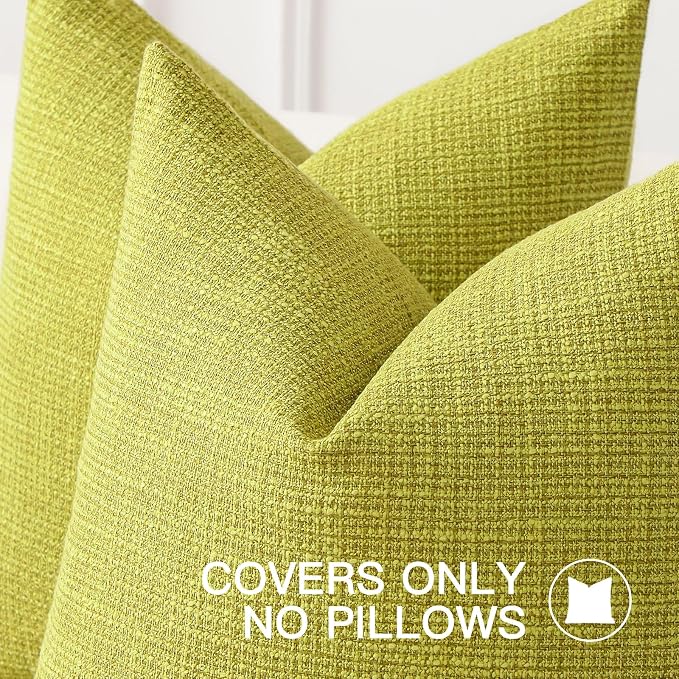 OTOSTAR Linen Throw Pillow Cover Set of 1 Decorative Lumbar Pillowcases Cushion Covers 16x24 Inch for Home Decor Sofa Bedroom Car 40 x 60CM Sage Green
