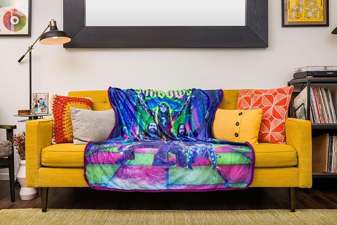 Silver Buffalo What We Do in the Shadows Disco Featuring Nadja, Guillermo de la Cruz, Nandor the Relentless, Laszlo Cravensworth, Colin Robinson 45" x 60" Fleece Throw, Soft and Cozy Blanket, 180 GSM