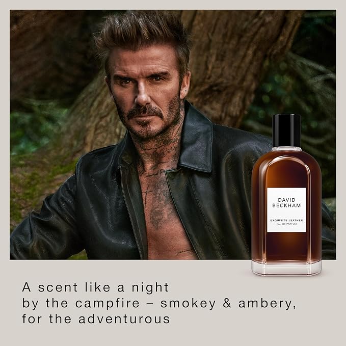 David Beckham Collection Exquisite Leather Eau de Parfum 3.3 fl oz (Pack of 1), Notes of Apple, Bourbon Leather, and Sandalwood, Men's Fragrance, Long Lasting, Everyday Fragrance, Travel Size