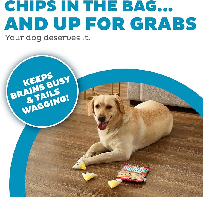 Outward Hound Snack Bag Tortilla Chips Puzzle Squeaky Dog Toys