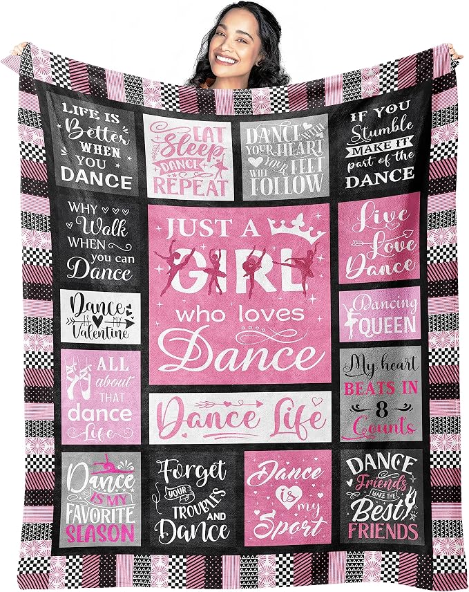 Dance Gifts, Dance Recital/Dancer/Ballet/Ballerina Gifts for Girls Teens Her Teacher, Dancers/Dancing Blanket50 x40