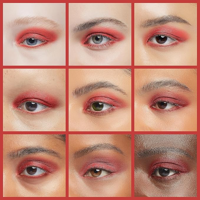 IS'MINE Single Eyeshadow Powder Palette, Matte Red, High Pigment, Longwear Eye Makeup for Day & Night