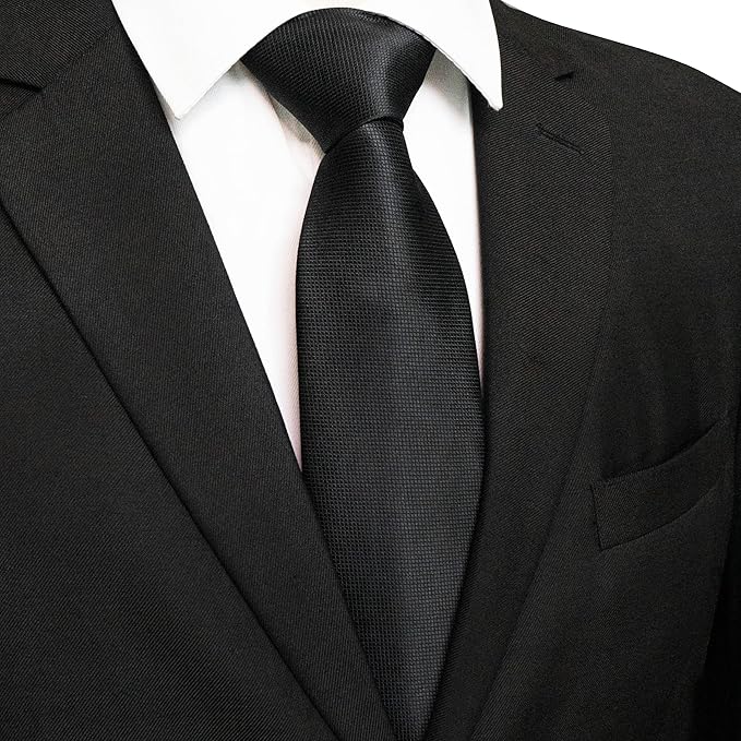JEMYGINS Solid Color Tie Mens Necktie for Business and Wedding