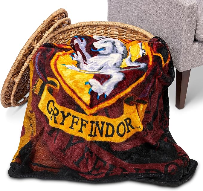 Northwest Harry Potter Micro Raschel Throw Blanket, Lightweight Breathable for Couch, Sofa, Cozy for All Seasons 46" x 60", Battle Flag