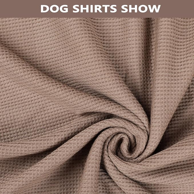 2 Pack Dog Shirt Vest Dog Clothes for Small Dogs Summer Waffle Puppy T-Shirts Soft Sleeveless Pet Clothes Lightweight Medium Large Doggy Outfit Cat Clothing (Purple+Khaki, X-Large)