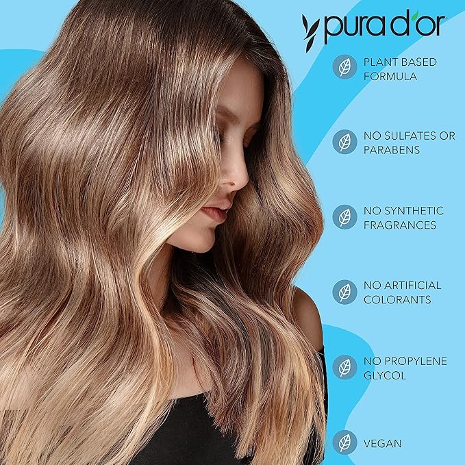 PURA D’OR Moisture Protect Cleansing Conditioner (16oz) Detangles & Restores Hair with Argan Oil, Lavender, No Sulfate, All Hair Types, Men & Women (Packaging may vary)
