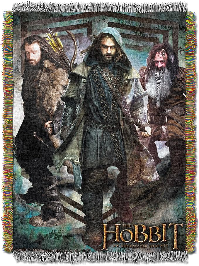 Northwest Lord Of The Rings - The Hobbit Woven Tapestry Throw Blanket, 48" x 60", We Fight