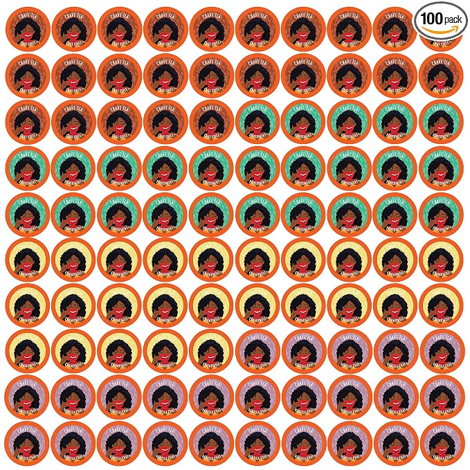 Crave Beverages Tea Pods, Assorted Variety Pack for Keurig K Cup Brewers, 100 Count