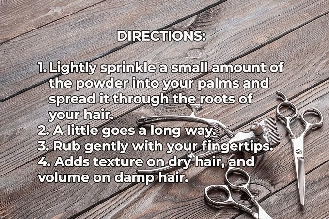 Organic Texture Powder for Men. Seattle Pomade Co. Creates Volume with certified organic materials. Fragrance-Free. Globally sourced certified organic materials.