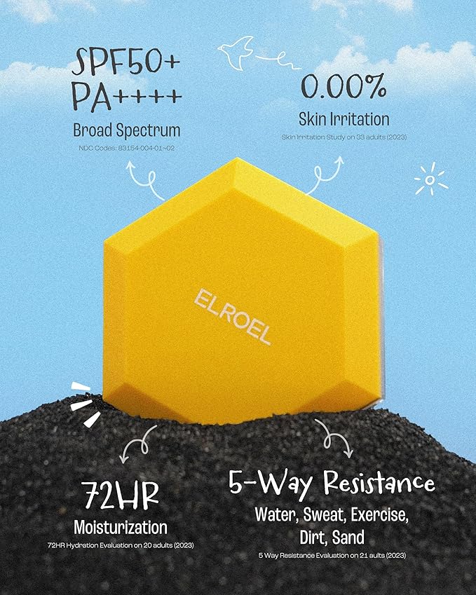 Pang Pang Sun Cushion Plus Refill - Korean Hypoallergenic & Cooling Face Sunscreen with Puff Sponge - Broad Spectrum SPF50+ PA++++ (0.53 oz)