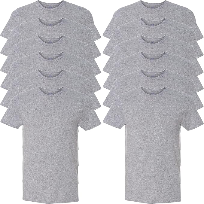 Fruit of the Loom Men's Eversoft Cotton Odor Control & Breathable Moisture Wicking T-Shirts