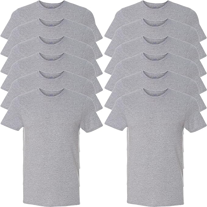 Fruit of the Loom Men's Eversoft Cotton Odor Control & Breathable Moisture Wicking T-Shirts