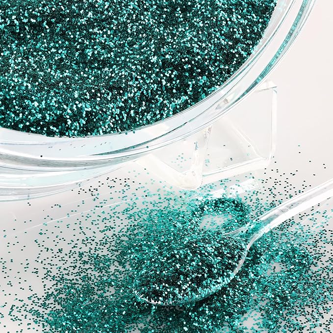 Nail Glitter - Green Fine Glitter in Jar - 4 Oz Glitter for Crafts - Christmas Glitter - Face Glitter - Candle Glitter - Body Glitter