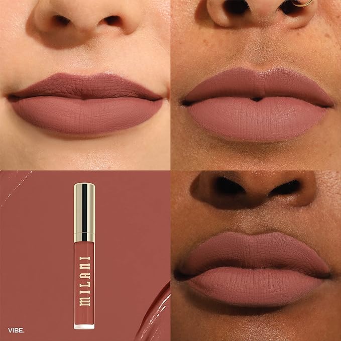 Milani Stay Put Longwear Liquid Lipstick - Smudge-Proof, Kiss-Proof, and Fade-Resistant Formula for All-Day Wear - Vibe