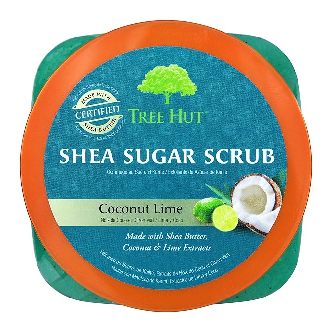 Tree Hut Exfoliating Shea Sugar Body Scrub Coconut Lime 18 oz