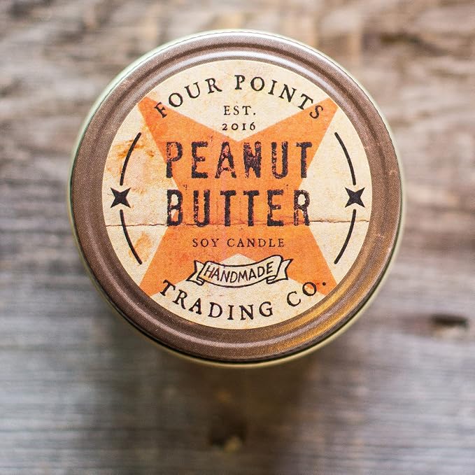 Peanut Butter Scented Candle, 8 Oz. Handcrafted Soy Wax Candles for Men & Women, Fragrant Aromatherapy Candle with Jar, Unique Room Scents, Relaxing Home Essentials for Mom, Daughter or Friend