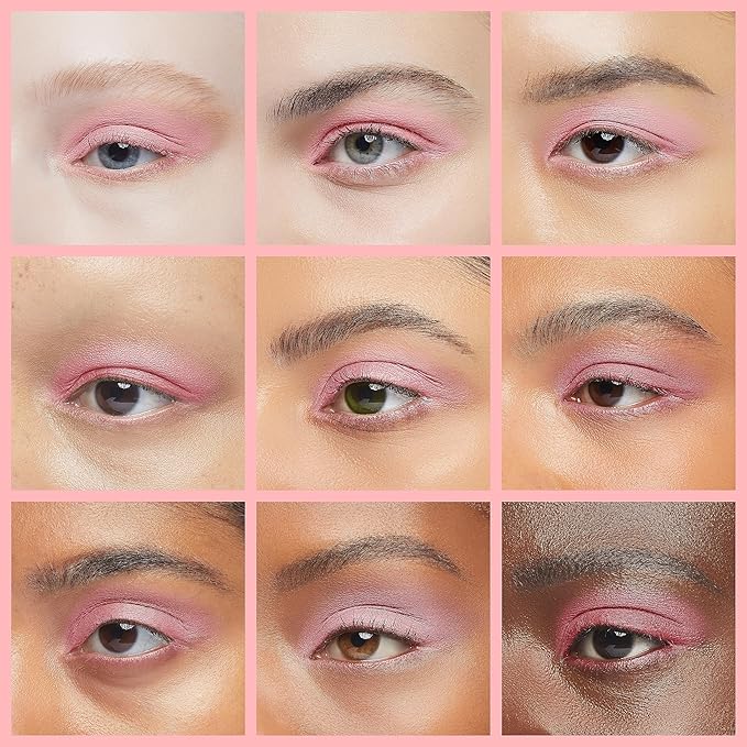 IS'MINE ISMINE Single Eyeshadow Powder Palette, Matte Light Pink, High Pigment, Longwear Single Eye Makeup for Day & Night