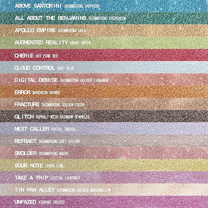 aboutface Fractal Glitter Eye Paint Glitch– Smudge-Proof, Long-Lasting Liquid Eyeshadow – Intense Sparkle with Mousse Texture – Vegan, Cruelty-Free – 0.13oz (Asphalt With Sparkle)