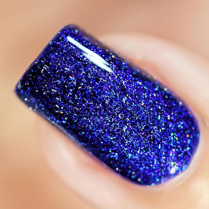 ILNP Downpour - Bold Indigo Blue Holographic Nail Polish