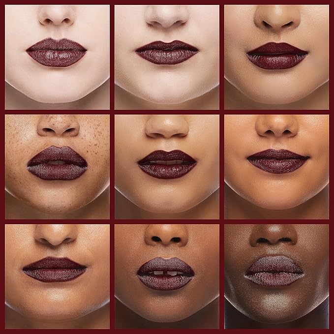 AMY'S DIARY 2pcs Matte Dark Red Lip Liner and Lipstick Makeup Set, Liquid Lipstick 24H and Lip Liner Set Matt Liquid Lips Make Up Waterproof Long Lasting Lipstick Matte Kit (#17)