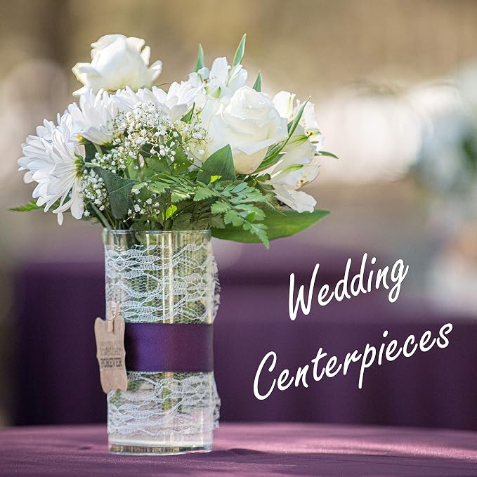 CYS Excel Clear Glass Cylinder Vase (H:9" D:4") Flower Vase Centerpieces Hurricane Floating Candle Holder