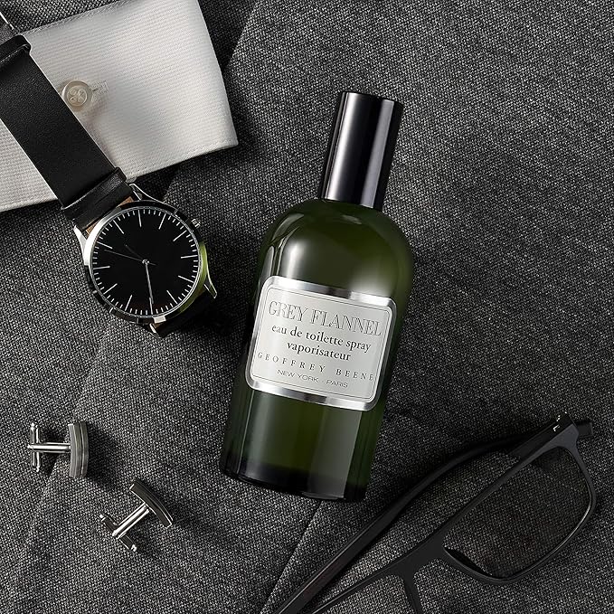 Geoffrey Beene Grey Flannel Men's Perfume, Eau De Toilette Daytime Luxurious Spray, 4.0 fl oz