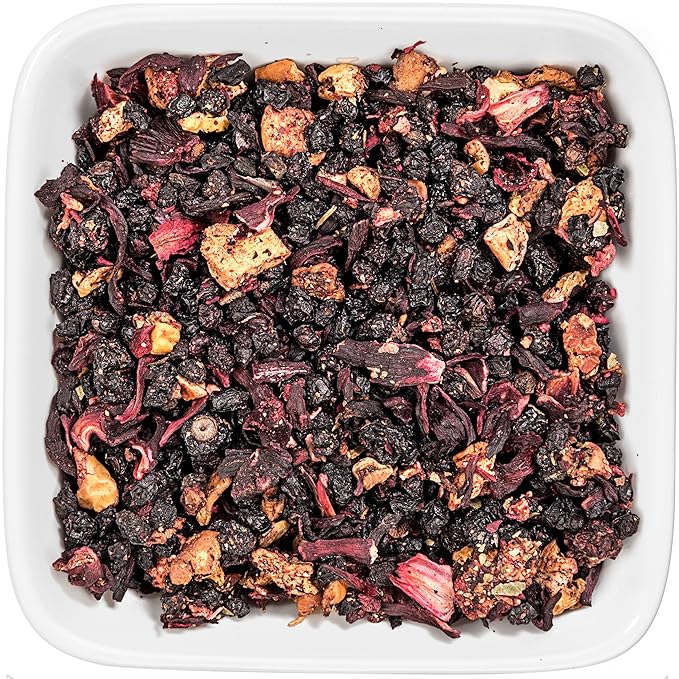 Tealyra - Grandma's Garden - Fruit Blend - Hibiscus and Berries Based Herbal Loose Leaf Tea - Vitamins Rich - Caffeine-Free - Hot or Iced Tea - 220g (8-ounce)