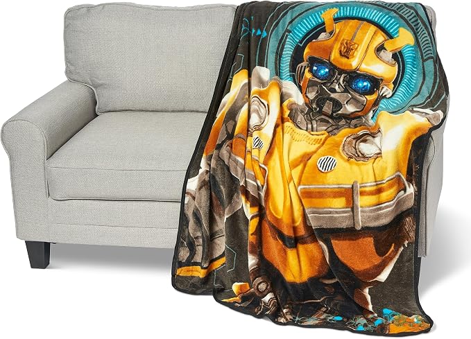 Northwest Transformers Micro Raschel Throw Blanket, Ultra Soft Throw, 46 x 60 Inches, Be Alert