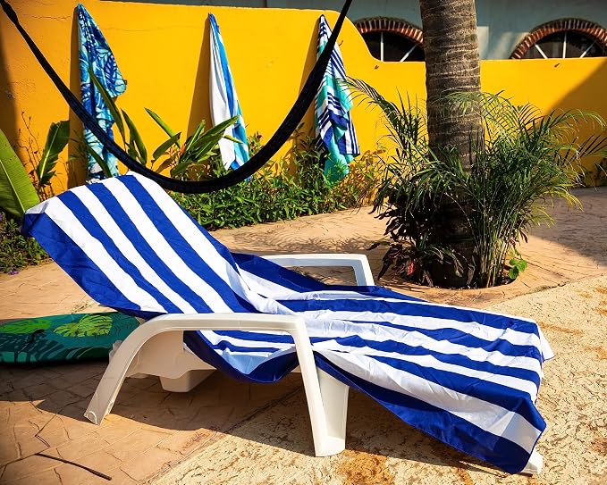 Elite Trend Microfiber Beach Towel for Adults with Bag - Extra Large 78x35 inch Lightweight Sand Free Quick Dry Towel for Travel, Swimming, Yoga, Camping (Cabana Navy)