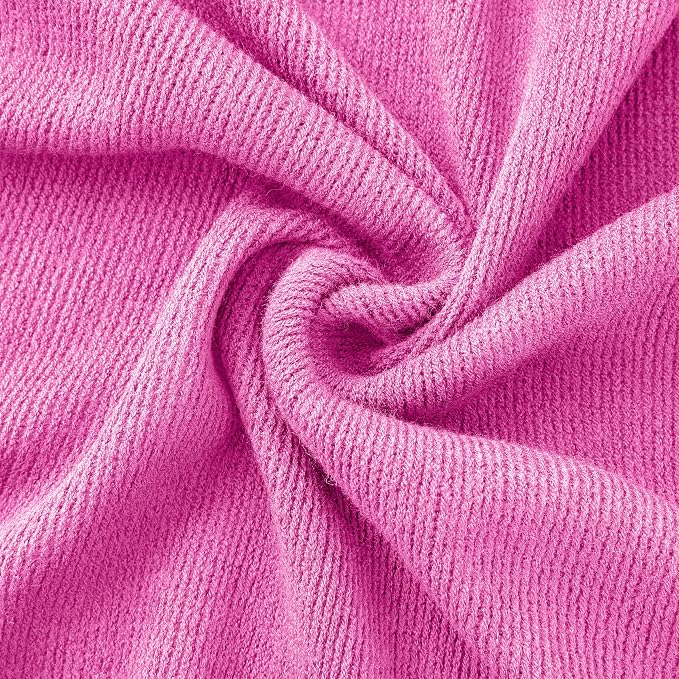 Vonty Hot Pink Knitted Blanket with Tassels Fringe 60" x 80", Super Soft Knit Throw Blanket, Farmhouse Decorative Lightweight Blanket for Couch, Sofa, Bed | Super Soft And Lightweight, Year-Round Cozy Warmth, Farmhouse Decorative Style, Machine Washabl...