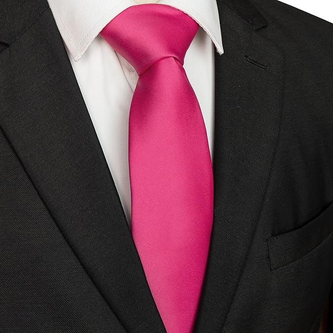 JEMYGINS Solid Color Tie Mens Necktie for Business and Wedding