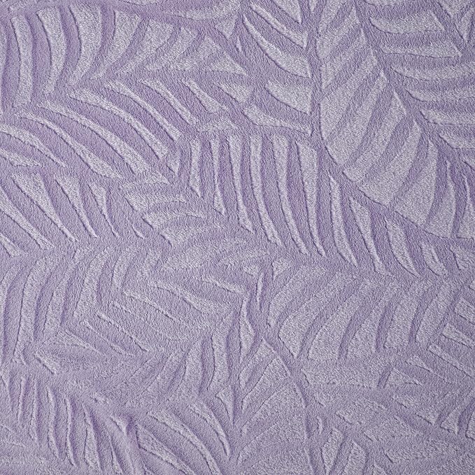 Super Soft Flannel Throw Blanket, 60 x 80 Inches, Dusty Purple | Cozy Lightweight Warm Leaves Textured Plush Fleece Blanket for Bed Couch Sofa