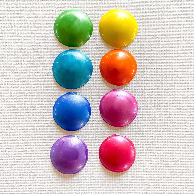 milo Washable Paint for Kids | Sparkle Pearlescent Tempera | Set of 8 Colors 8 oz Bottles | Made in the USA | Washable and Non-Toxic Glitter Art & Craft Poster Paints for Children, Toddlers, Classroom, School, Project