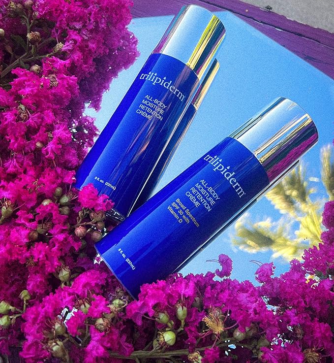 Trilipiderm Weekender Bundle – All-Body Moisture Retention Crème 2-Pack Travel Size – 1x SPF 30 Broad Spectrum Sunscreen 8 oz + 1x Original Formula 8 oz – Hydrating Skincare for All Skin Types